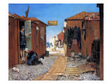Beach Cabins at Etretat  France  1881