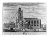 The South Prospect of the Church of St Clements Danes  London