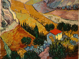 Landscape with House and Ploughman  1889