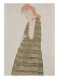 Standing Woman in a Golden Dress
