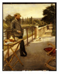 An Elegant Man on a Terrace  1885