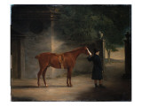 A Hunter and a Groom in a Courtyard  1816
