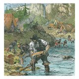 Gold Washing in California  from a Book Pub 1896