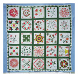 Album Quilt with Season Flowers  1844