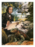 Charles Darwin on the Galapagos Islands