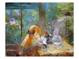 Red-Haired Girl Sitting on a Veranda  1884