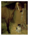 At the Stable  Horse and Dog  C1862