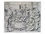 Cannibal Feast  Engraved by Theodor De Bry
