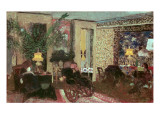 Interior Or  the Salon with Three Lamps  1899