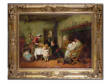 Christmas Visitors Stirring the Pudding