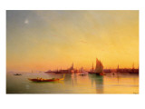 Venice from the Lagoon at Sunset