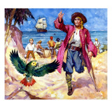 Long John Silver and His Parrot