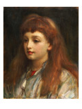 Portrait of a Young Girl  Head and Shoulders