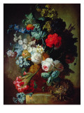 Still Life  Flowers and Bird's Nest