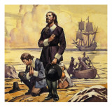 Pilgrim Fathers Arriving in America