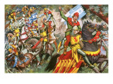 Robin Hood Attacking Norman Soldiers