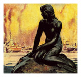 Little Mermaid Statue in Copenhagen