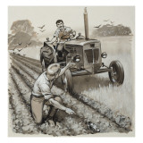 Farmer Discovering an Antiquarian Relic