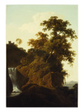 Rocky Landscape with a Waterfall