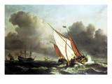 Dutch Shipping Offshore in a Rising Gale