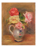 Roses in a Pottery Vase