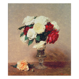 Roses in a Vase with Stem