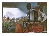 An Early Film Being Shown