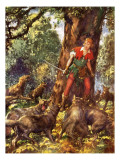 Robin Hood Trapped by Wolves