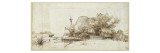 A Farmstead by a Stream