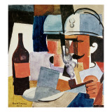 Soldier with Pipe and Bottle