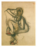 Woman Combing Her Hair