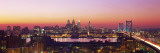 Arial View of the City at Twilight  Philadelphia  Pennsylvania  USA