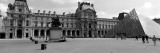 Black and White  Exterior  the Louvre  Paris  France