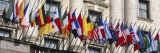 Low Angle View of the Fairmont Hotel and Flags  San Francisco  California  USA