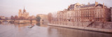 Buildings Near Seine River  Notre Dame  Paris  France