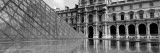 Black and White  Exterior  the Louvre  Paris  France