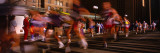 Blurred Motion of Marathon Runners  Houston  Texas  USA