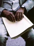 Ray Charles Reading Braille
