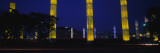 Light Sculptures Lit Up at Night  LAX Airport  Los Angeles  California  USA