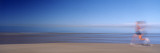 Blurred Motion  Side Profile of a Woman Running on the Beach