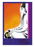 Burmese Sculptor at the Knees of Buddha