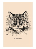 Optical Illusion Puzzle: Cat and Butterfly