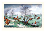 Hunters Race After the Hounds in Full Cry
