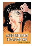 A Hair Divides What is False and True