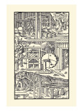 De Re Metallica Plate 19: Operating the Bellows