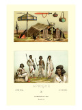 Members of Tribe and Typical Shelter