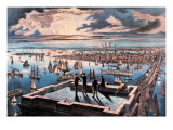 New York Harbor at Sunset