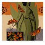Figurative Collage with Moths