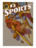 Hockey Player Down on the Ice