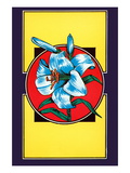 Lily Flower Broom Label
